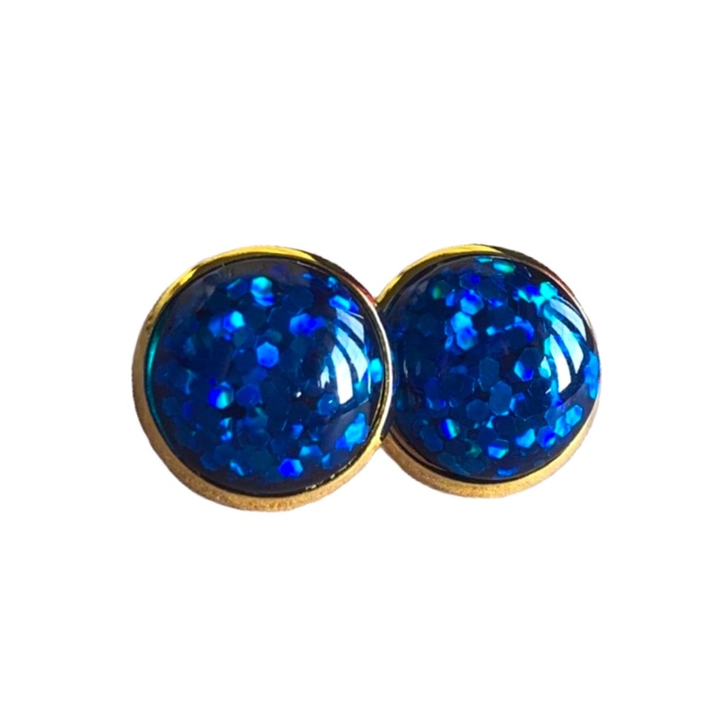 Royal Blue Gold Post Glitter Bomb Drops!